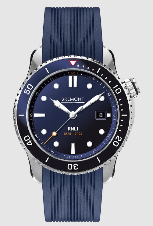 Best Bremont S500 RNLI Blue Dial Blue rubber Replica Watch